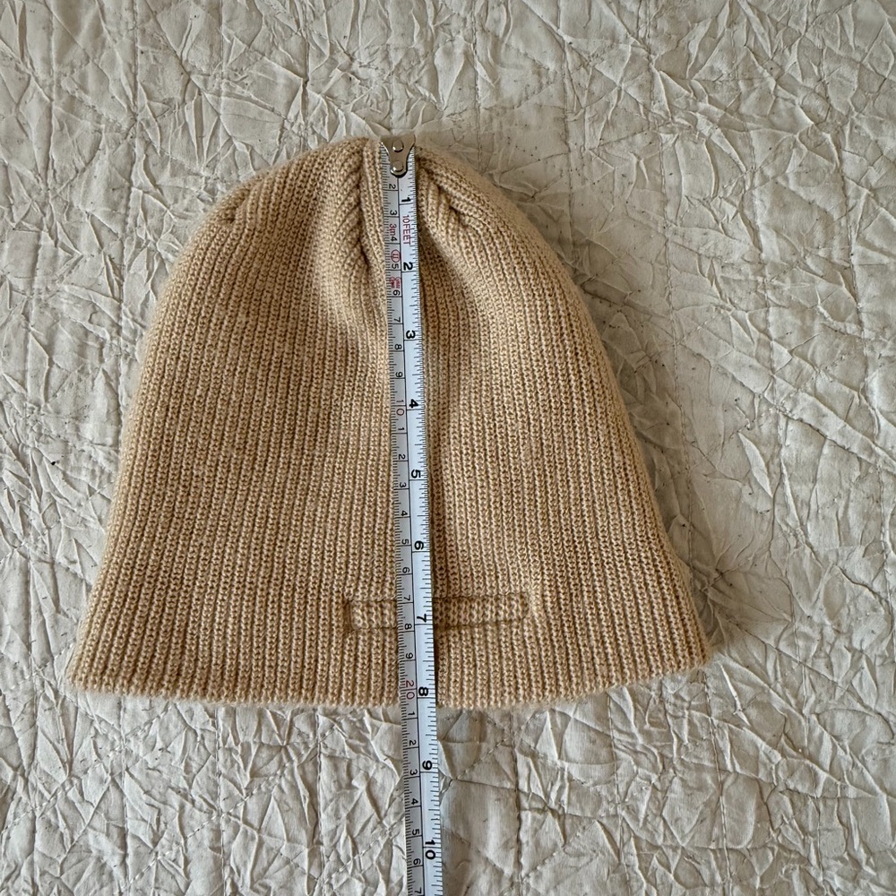 Essentials Beige Knit Hat - Picture 2 of 2